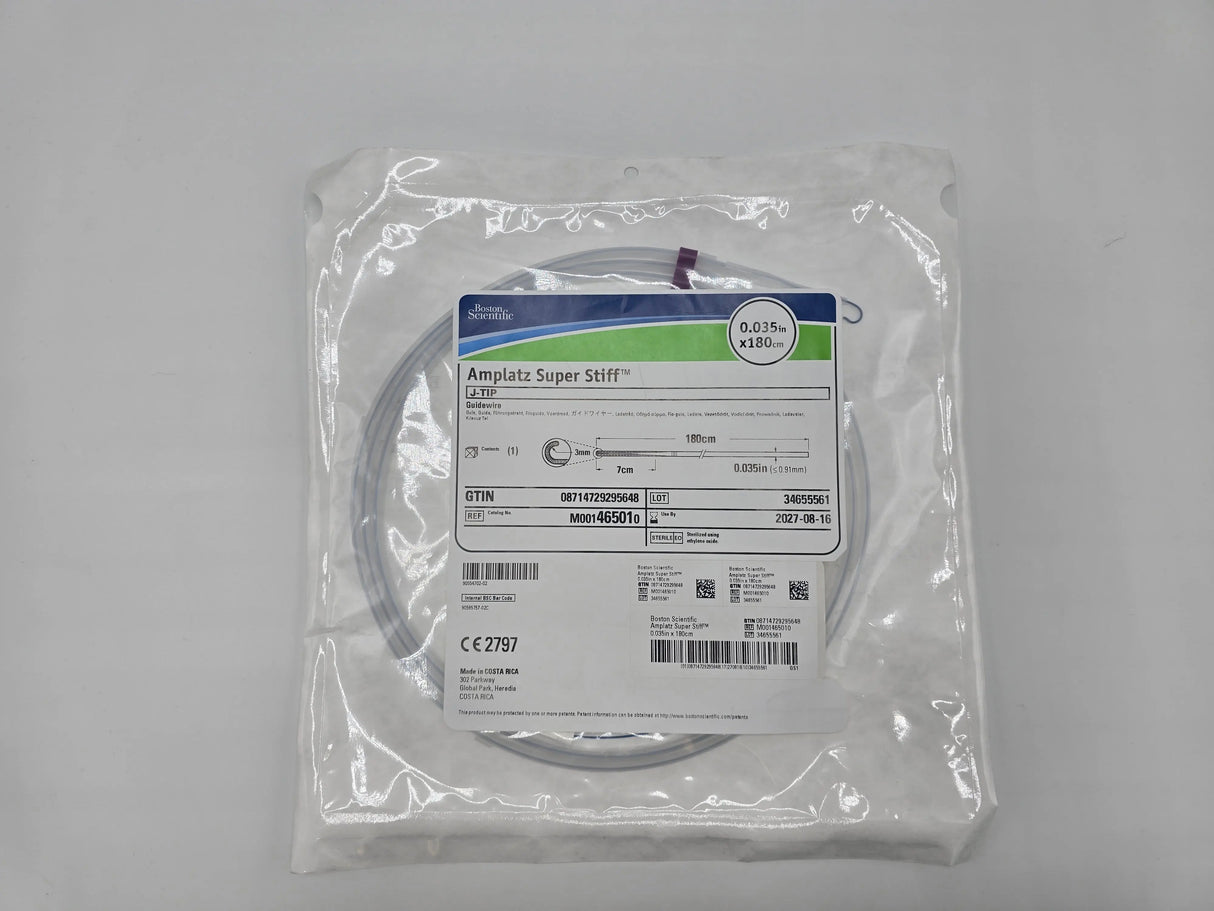 Boston Scientific M001465010 Amplatz Super Stiff J-Tip Guidewire 0.035" x 180cm Boston Scientific