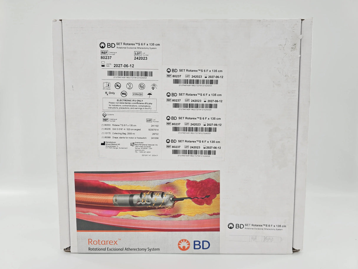 BD 80237 SET Rotarex Rotational Excisional Atherectomy System S 6F x 135cm BD