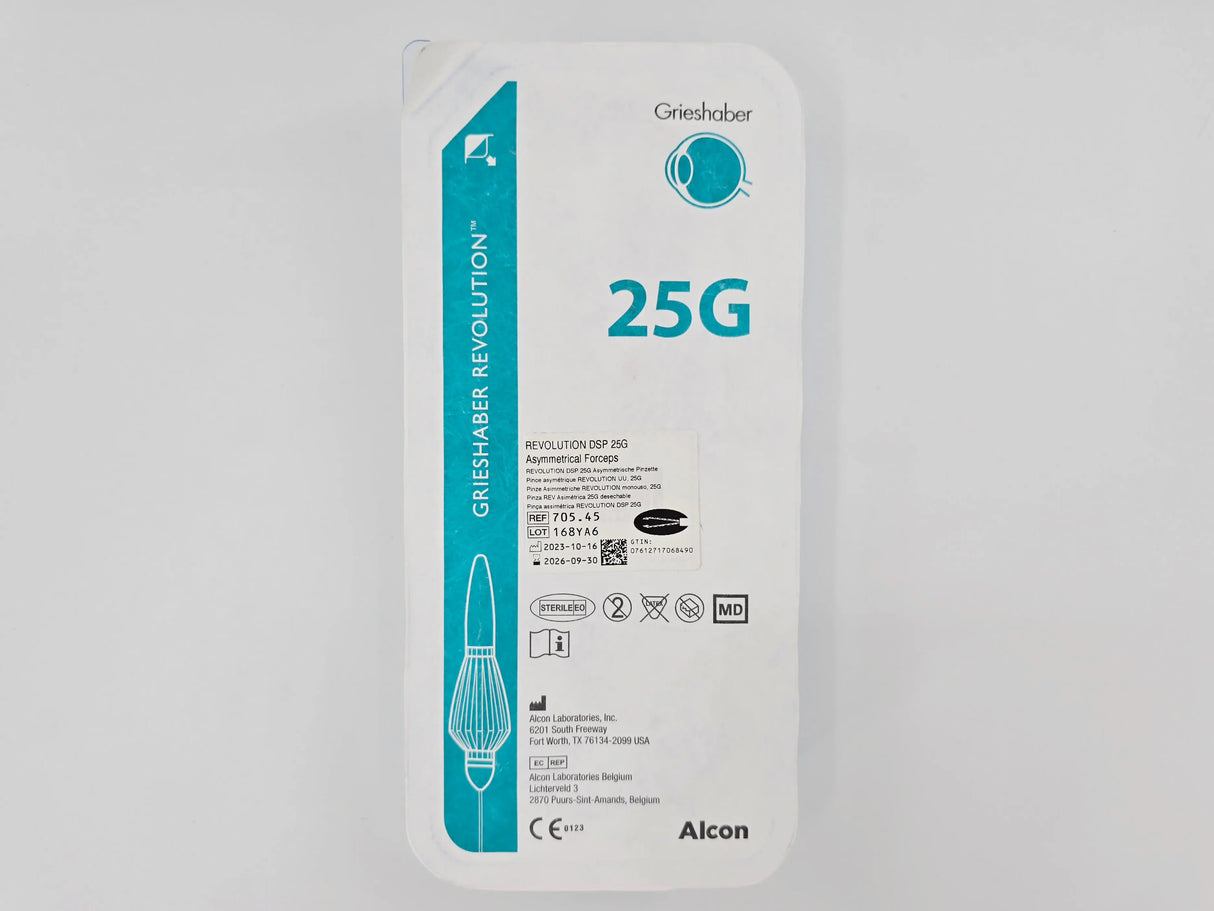 Alcon 705.45 Grieshaber Revolution DSP 25G Asymmetrical Forceps Alcon