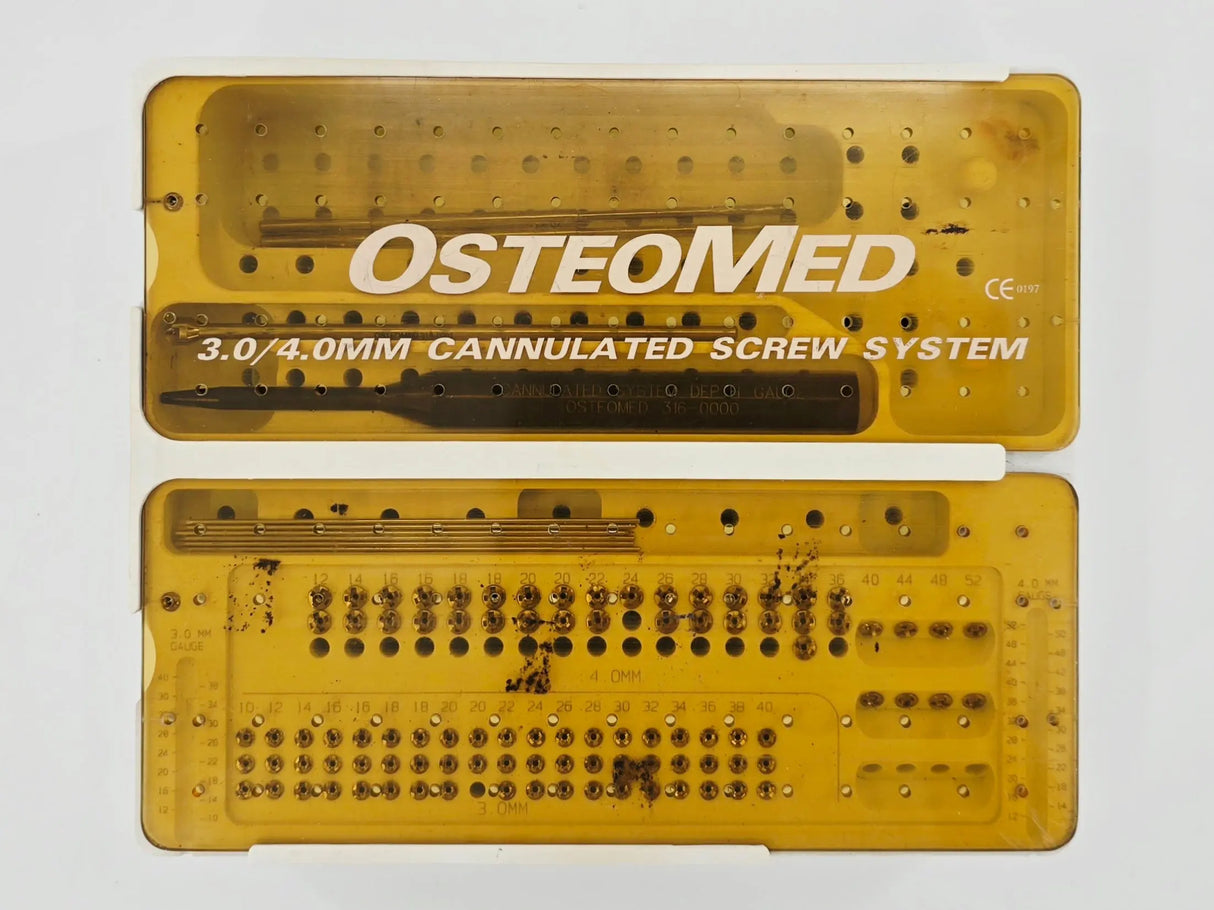 OsteoMed 3.0/4.0mm Cannulated Screw System Instrument Implant Set OsteoMed