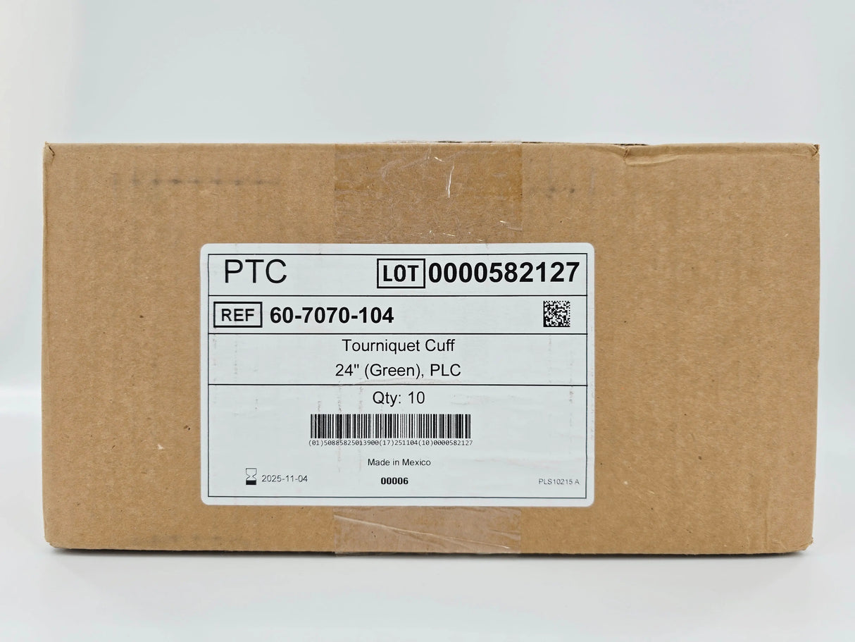 Stryker Sustainability 60-7070-104 Tourniquet Cuff 24" Green PLC Dual Port Single Bladder CS/10 Stryker Sustainability