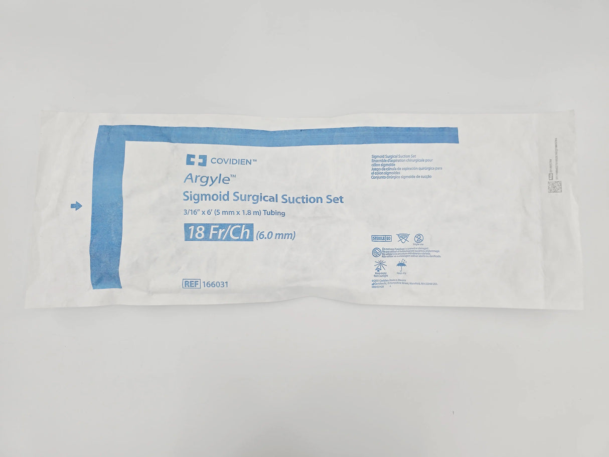 Covidien 166031 Argyle Sigmoid Surgical Suction Set 18Fr./Ch 3/16" x 6' Tubing Covidien