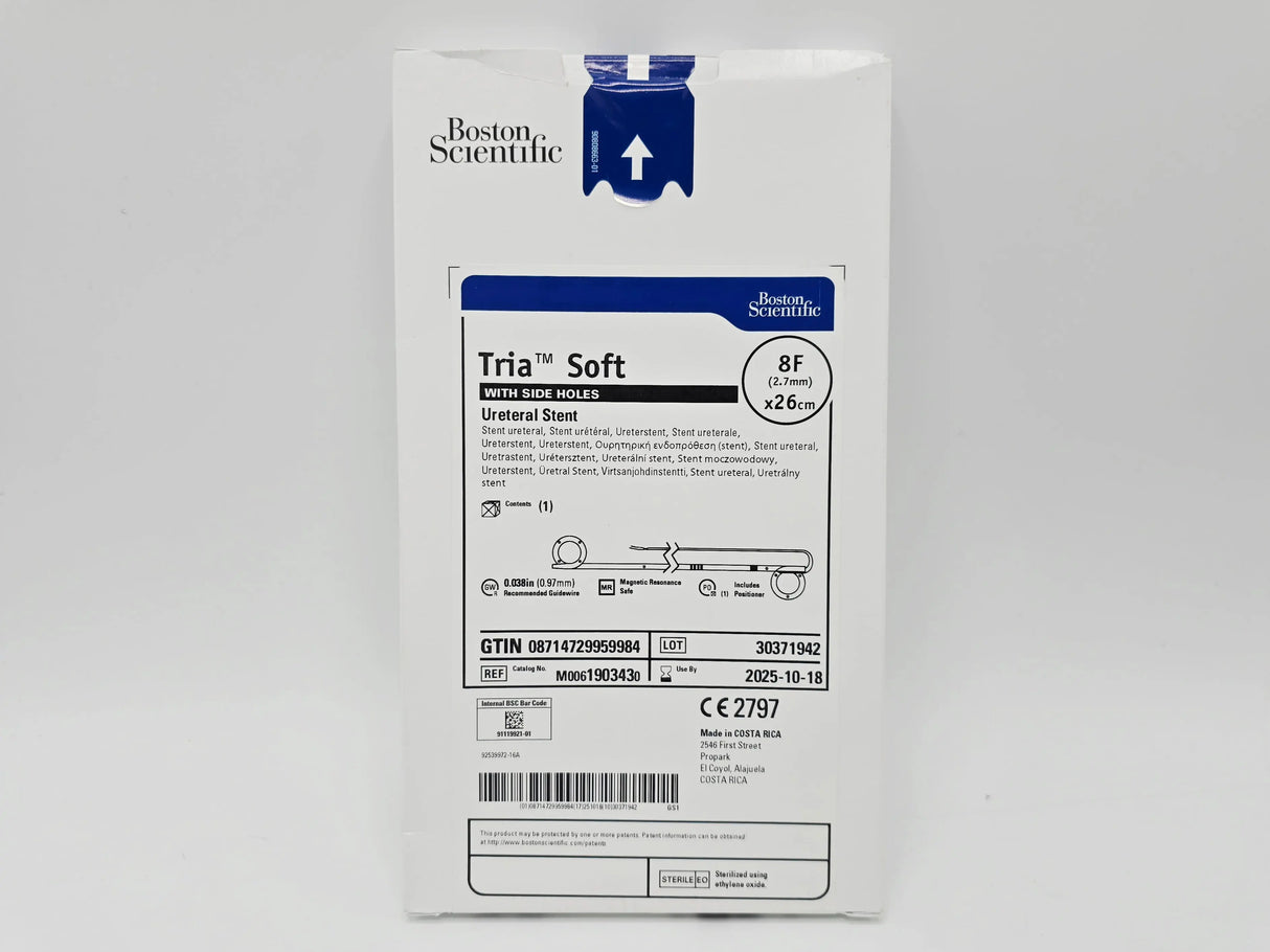 Boston Scientific M0061903430 Tria Soft Ureteral Stent w/ Side Holes 8F x 26cm Boston Scientific