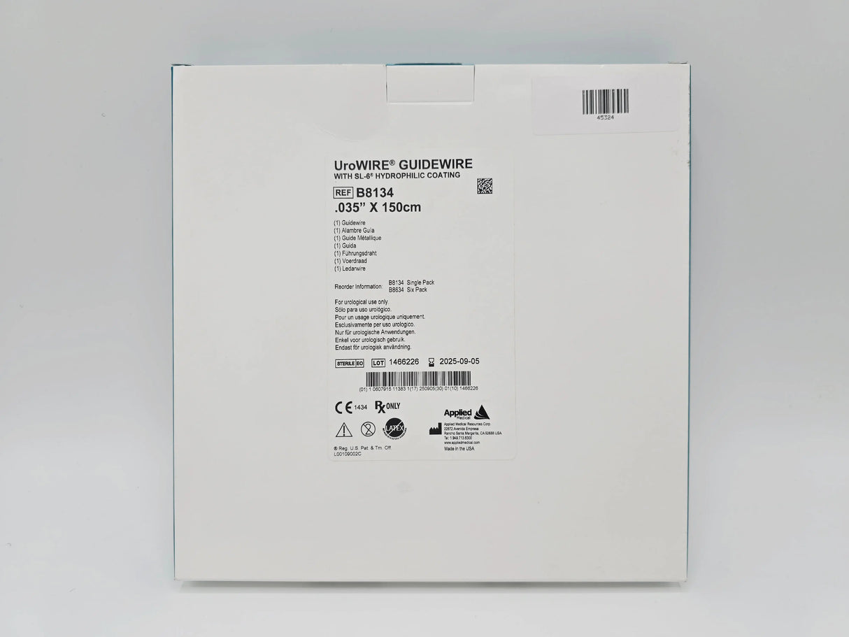 Applied Medical B8134 UroWIRE GUIDEWIRE w/ SL-6 Hydrophilic Coating .035" x 150cm Applied Medical