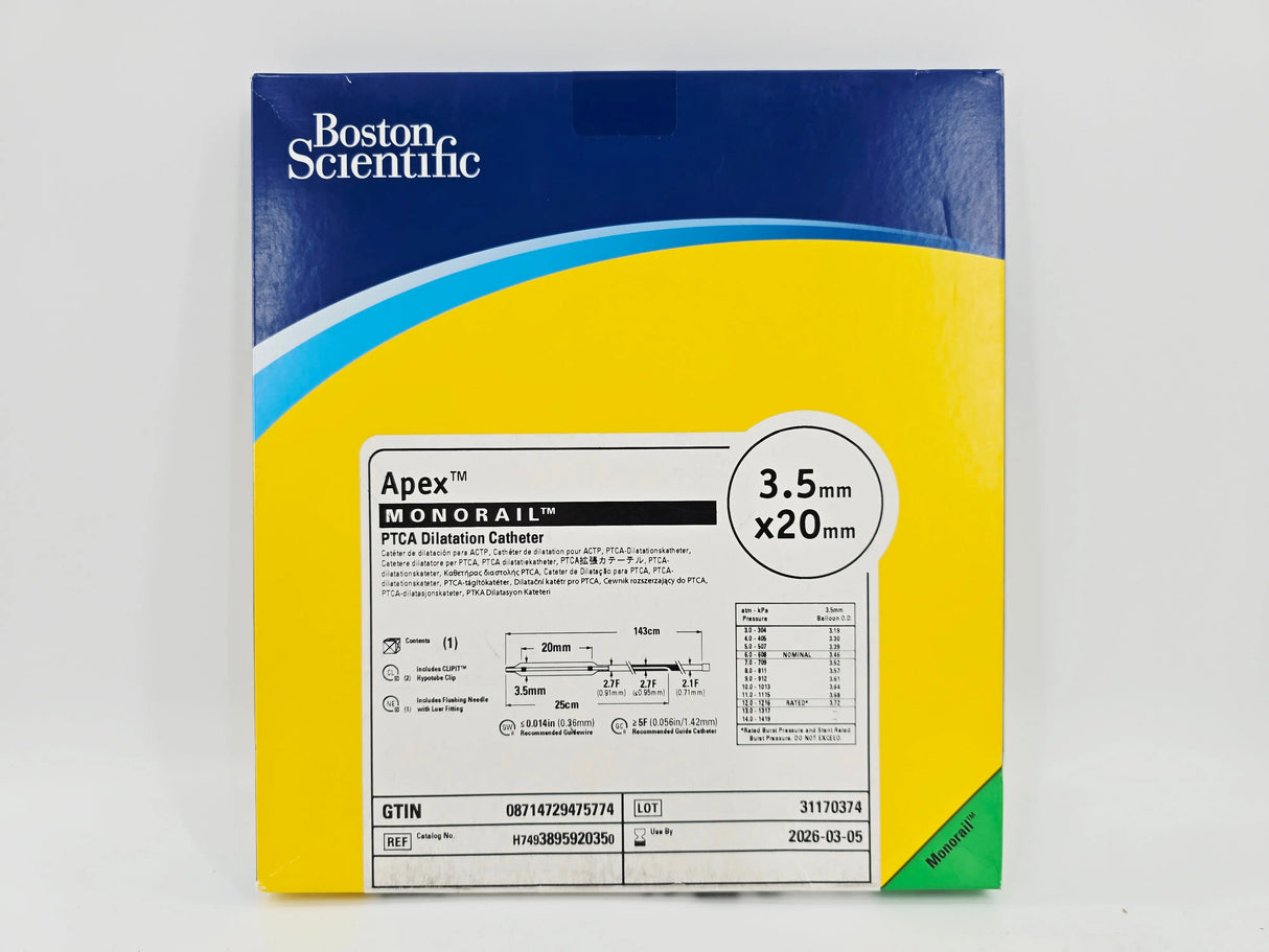 Boston Scientific H7493895920350 Apex Monorail PTCA Dilation Catheter 3.5mm x 20mm Boston Scientific