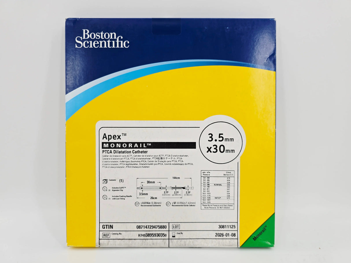 Boston Scientific H7493895930350 Apex Monorail PTCA Dilation Catheter 3.5mm x 30mm Boston Scientific