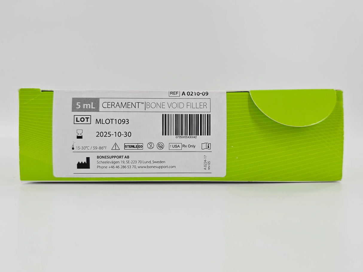 bonesupport A 0210-09 CERAMENT 5mL Bone Void Filler Injectable Ceramic Bone Substitute bonesupport