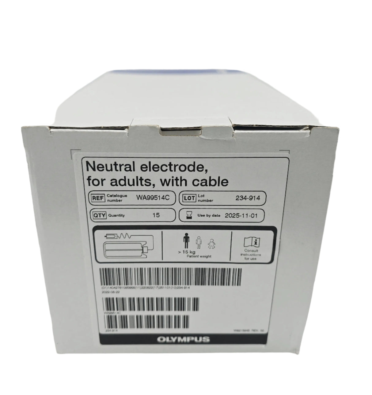 Olympus WA99514C Neutral Electrode for Adults with Cable Box/15 Olympus