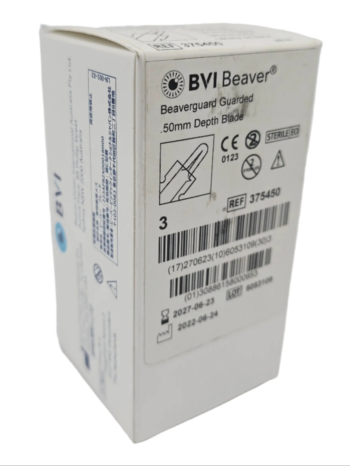 BVI Beaver 375450 Beaverguard Guarded .50mm Depth Blade 3 in Box Covidien