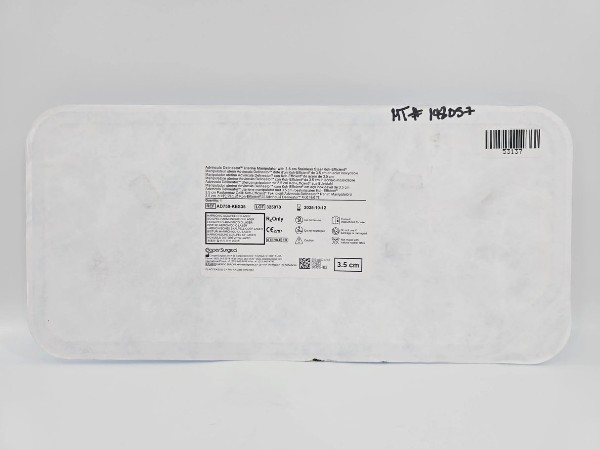 Cooper Surgical AD750-KES35 Advincula Delineator Uterine Manipulator w/ 3.5cm Stainless Steel Koh-Efficient Cooper Surgical