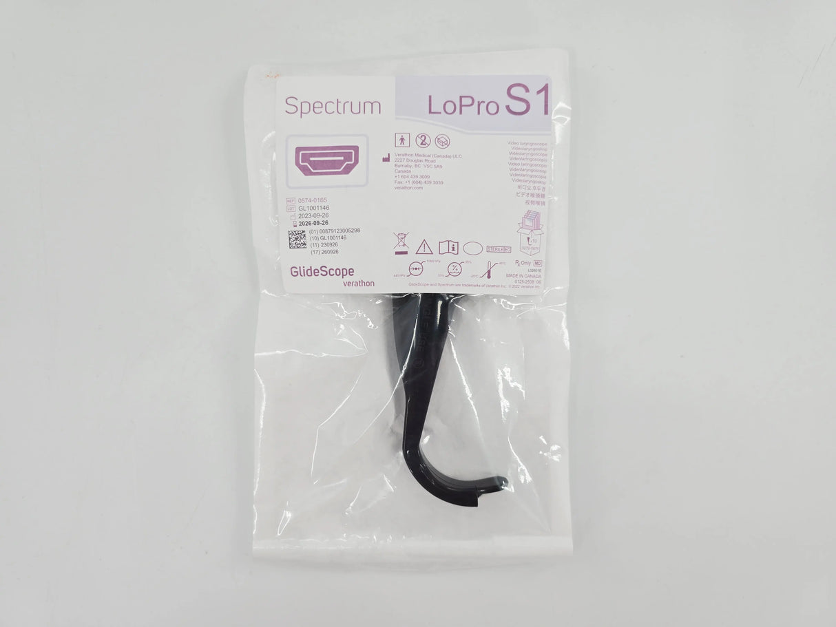 Verathon 0574-0165 GlideScope Spectrum LoPro S1 Video Laryngoscope Verathon