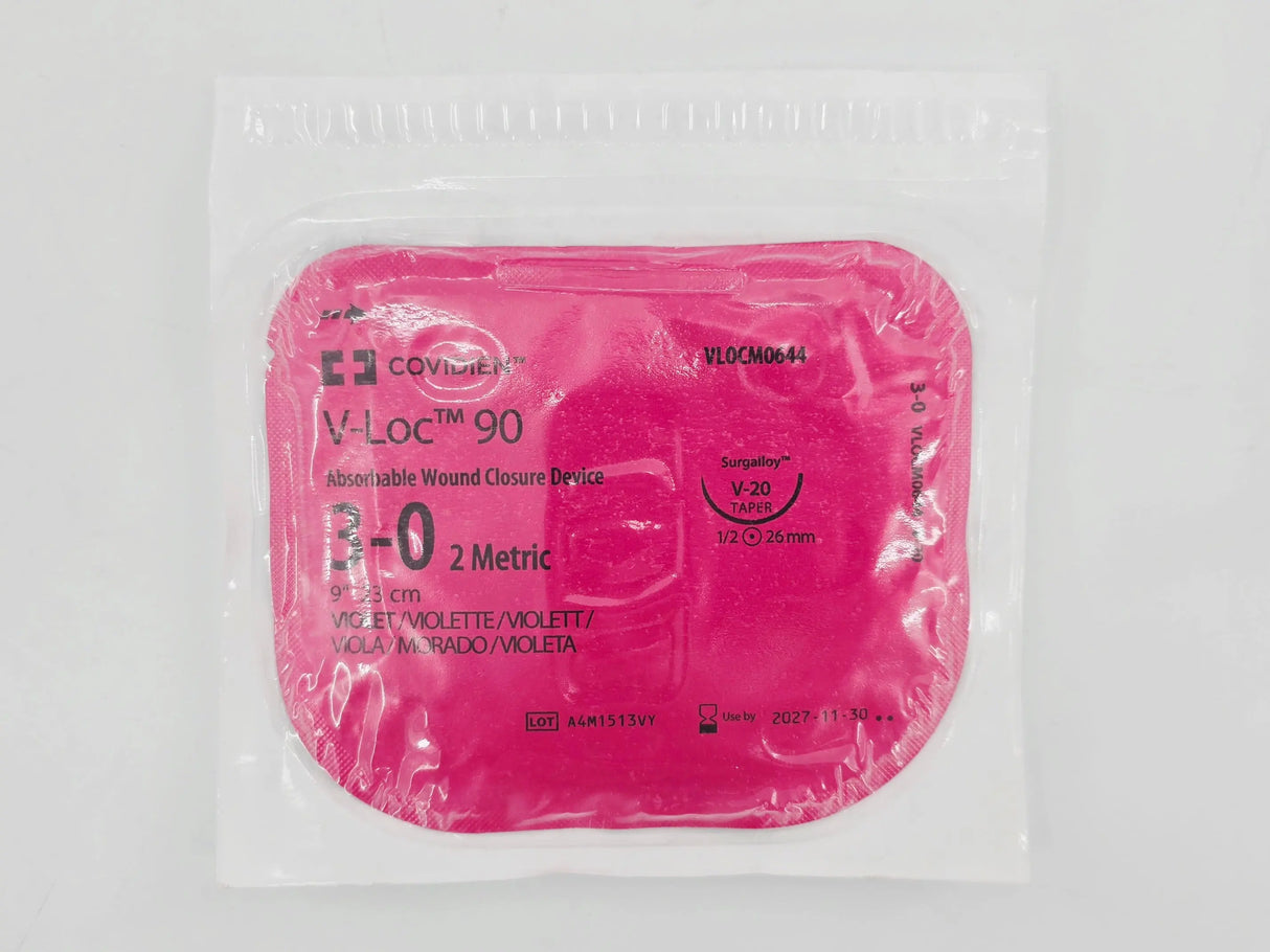 Covidien VLOCM0644 V-Loc 90 3-0 1X9" Violet V-20 Surgalloy Covidien
