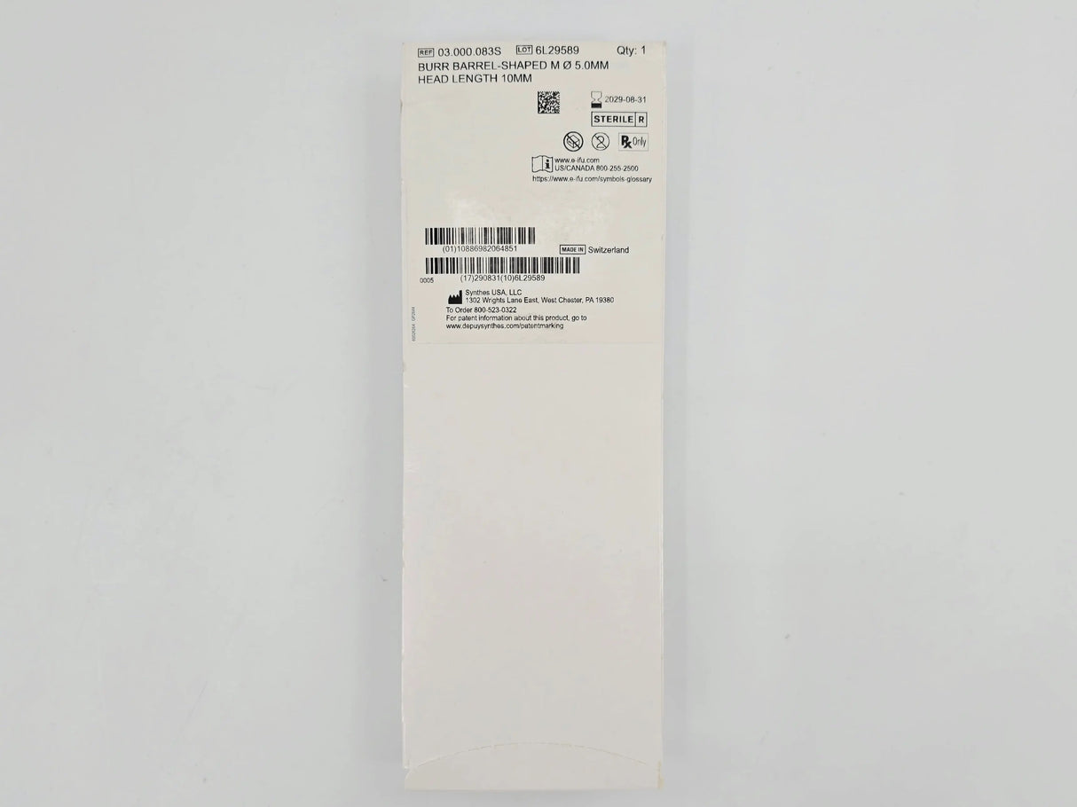 DePuy Synthes 03.000.083S Burr Barrel-Shaped M Ø 5.0mm Head Length 10mm DePuy Synthes