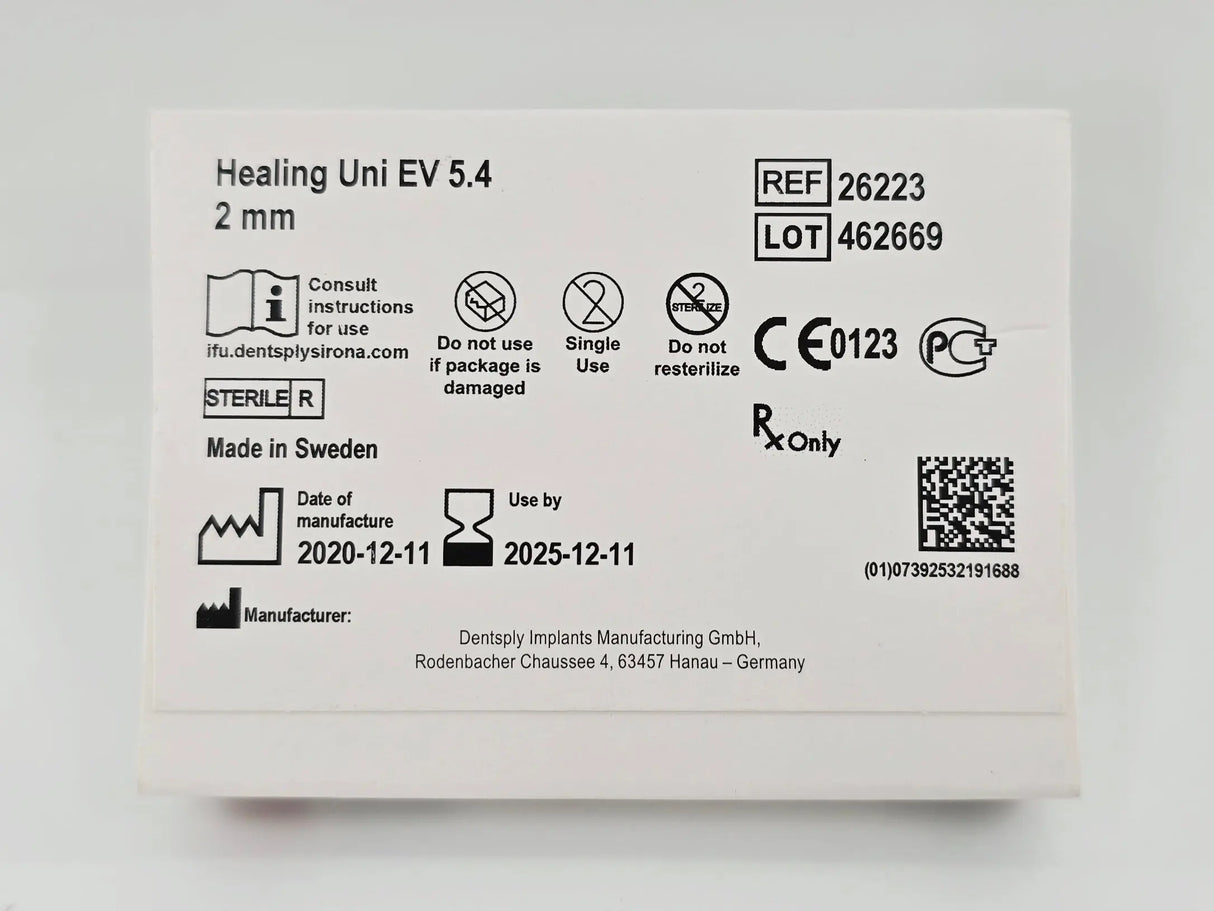 Dentsply Implants Manufacturing 26223 Healing Uni EV 5.4 2mm Astra Tech Implant System Dentsply Implants Manufacturing