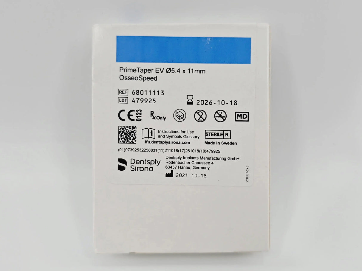 Dentsply Implants Manufacturing 68011113 PrimeTaper EV Ø5.4 x 11mm OsseoSpeed DS Implants