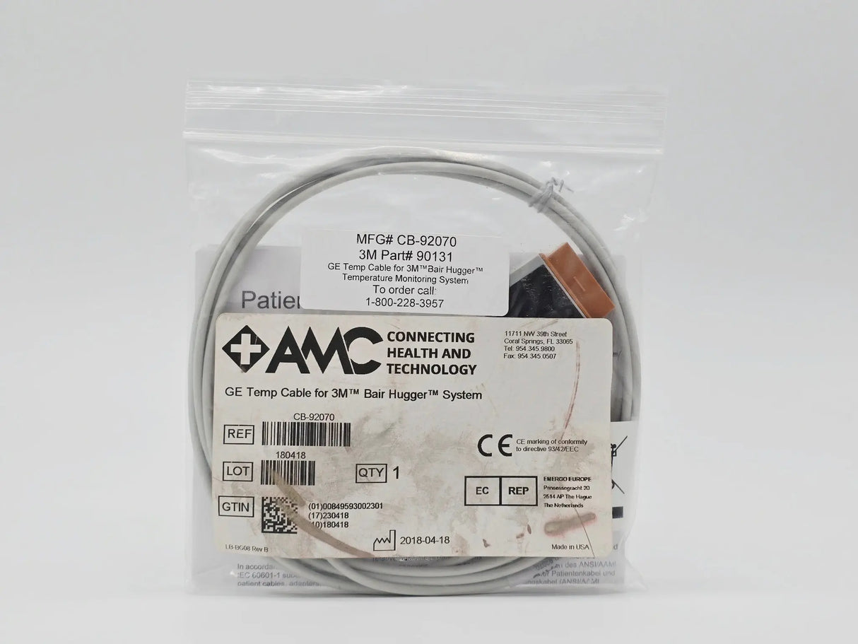 3M Bair Hugger 90131 Temperature Monitoring YSI 400 Cable GE Compatible Primis Medical