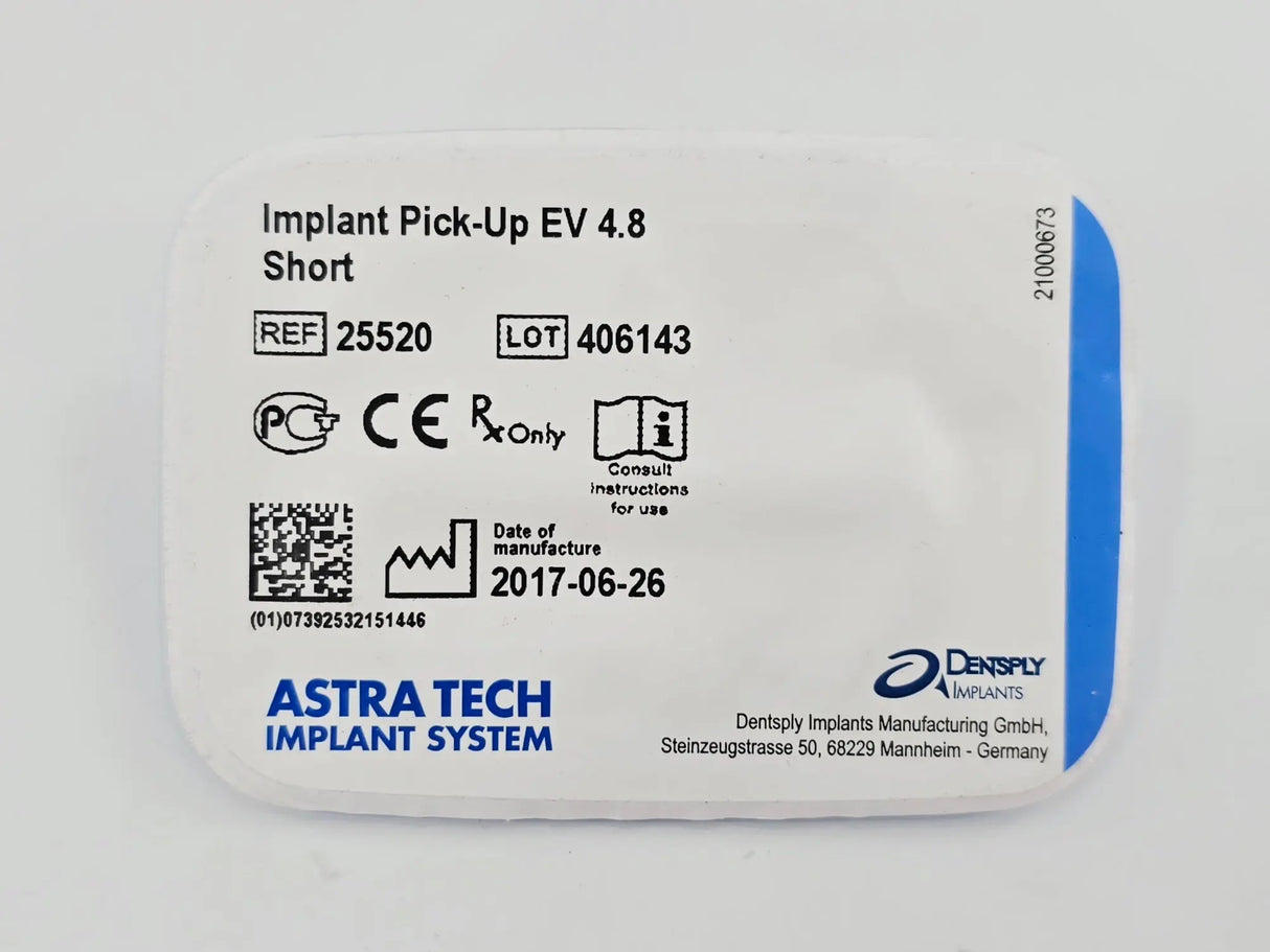 Dentsply Implants Manufacturing 25520 Implant Pick-Up EV 4.8 Short Astra Tech Implant System Dentsply Implants Manufacturing