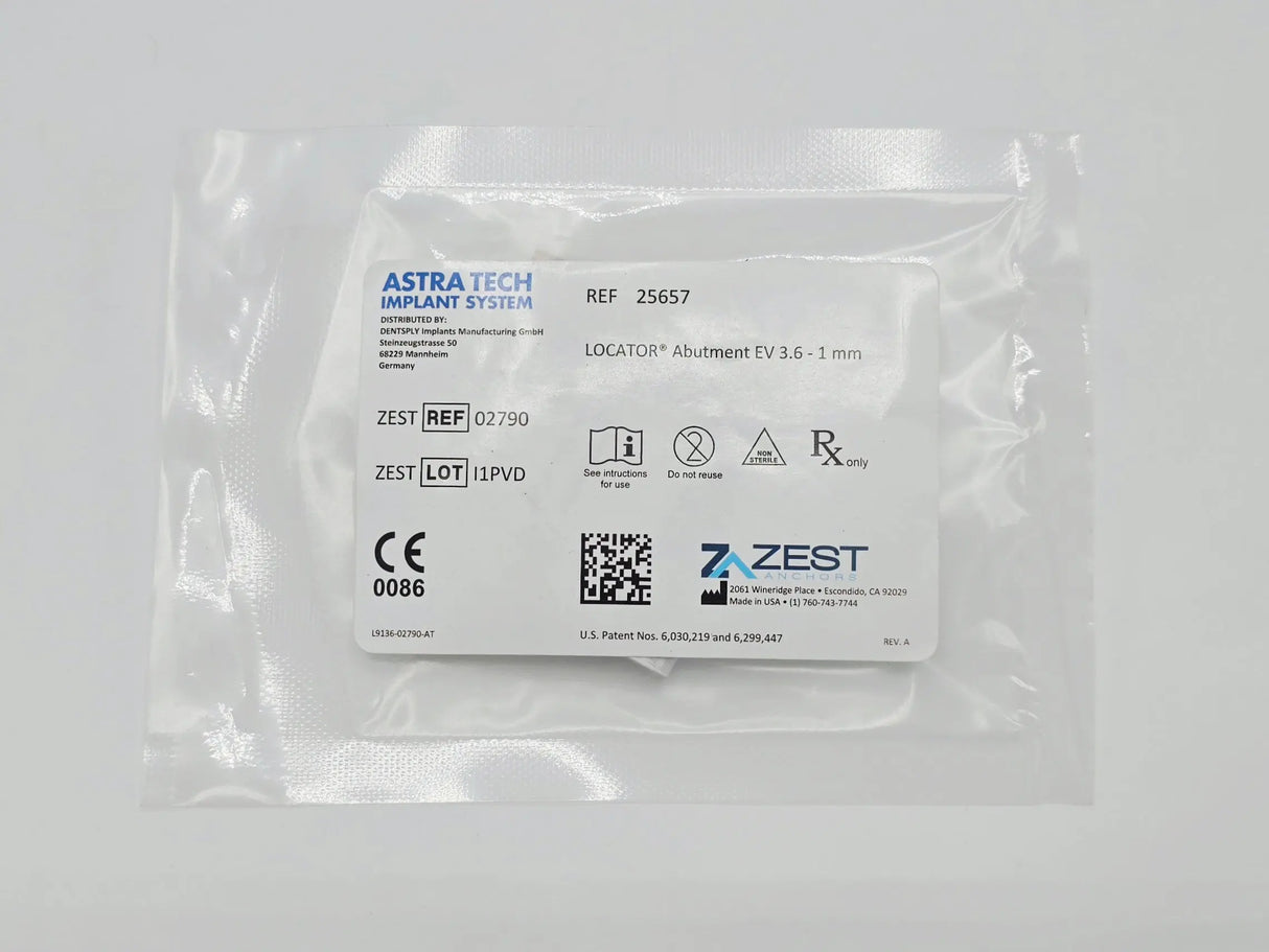 Zest Anchors 02790 LOCATOR Abutment EV 3.6 - 1mm Dentsply Sirona Astra Tech Implant System Zest Anchors