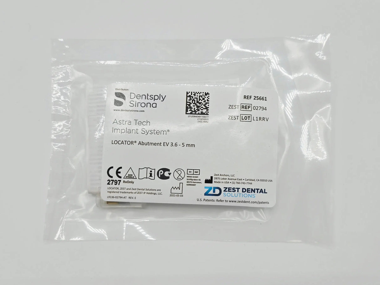 Zest Anchors 02794 LOCATOR Abutment EV 3.6 - 5mm Dentsply Sirona Astra Tech Implant System Zest Anchors
