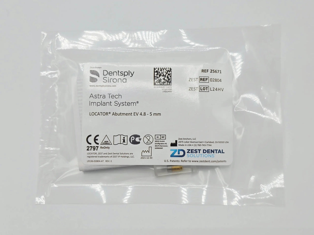 Zest Anchors 02804 LOCATOR Abutment EV 4.8 - 5mm Dentsply Sirona Astra Tech Implant System Zest Anchors