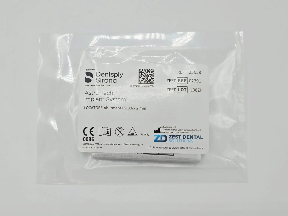 Zest Anchors 02791 LOCATOR Abutment EV 3.6 - 2mm Dentsply Sirona Astra Tech Implant System Zest Anchors