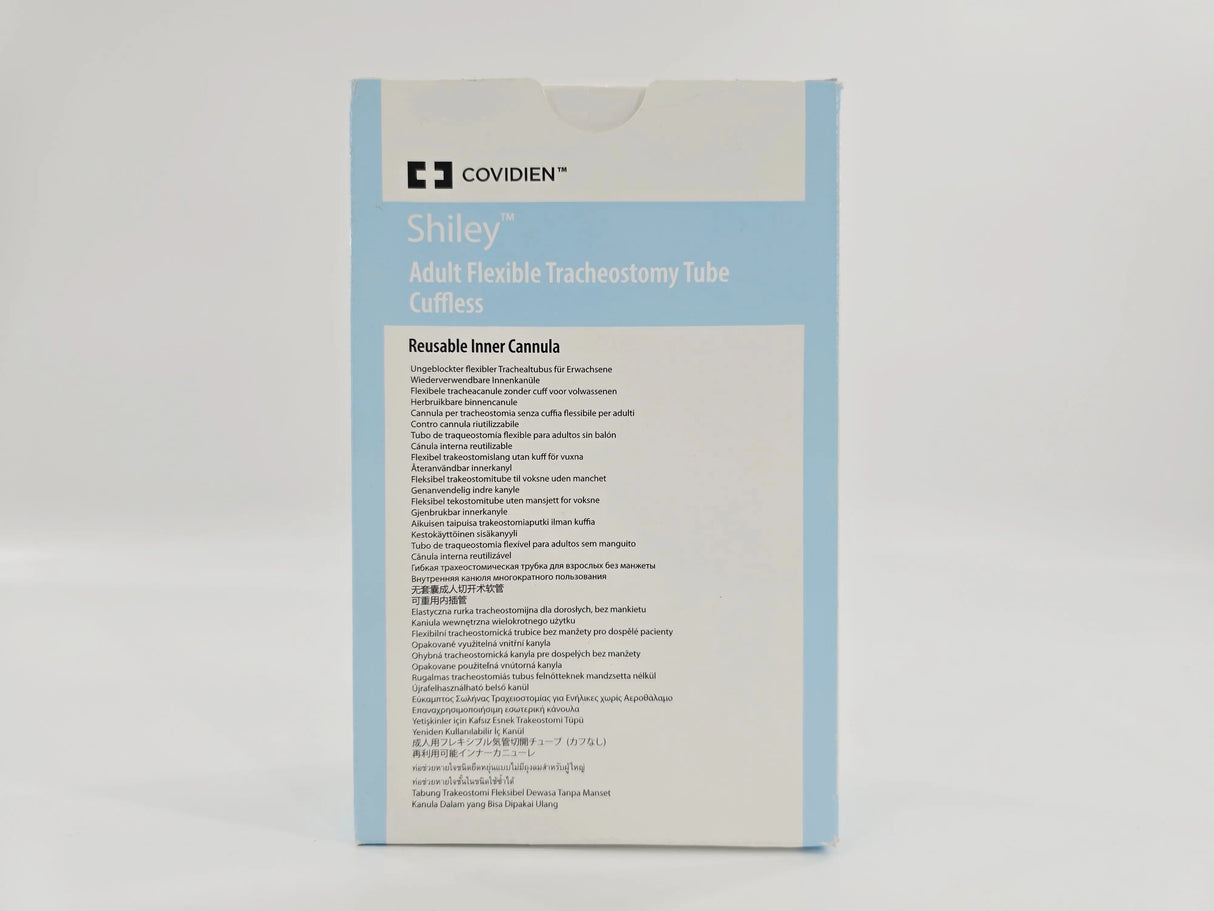Covidien 8UN85R Shiley 8.5mm ID Adult Flexible Tracheostomy Tube Cuffless Covidien