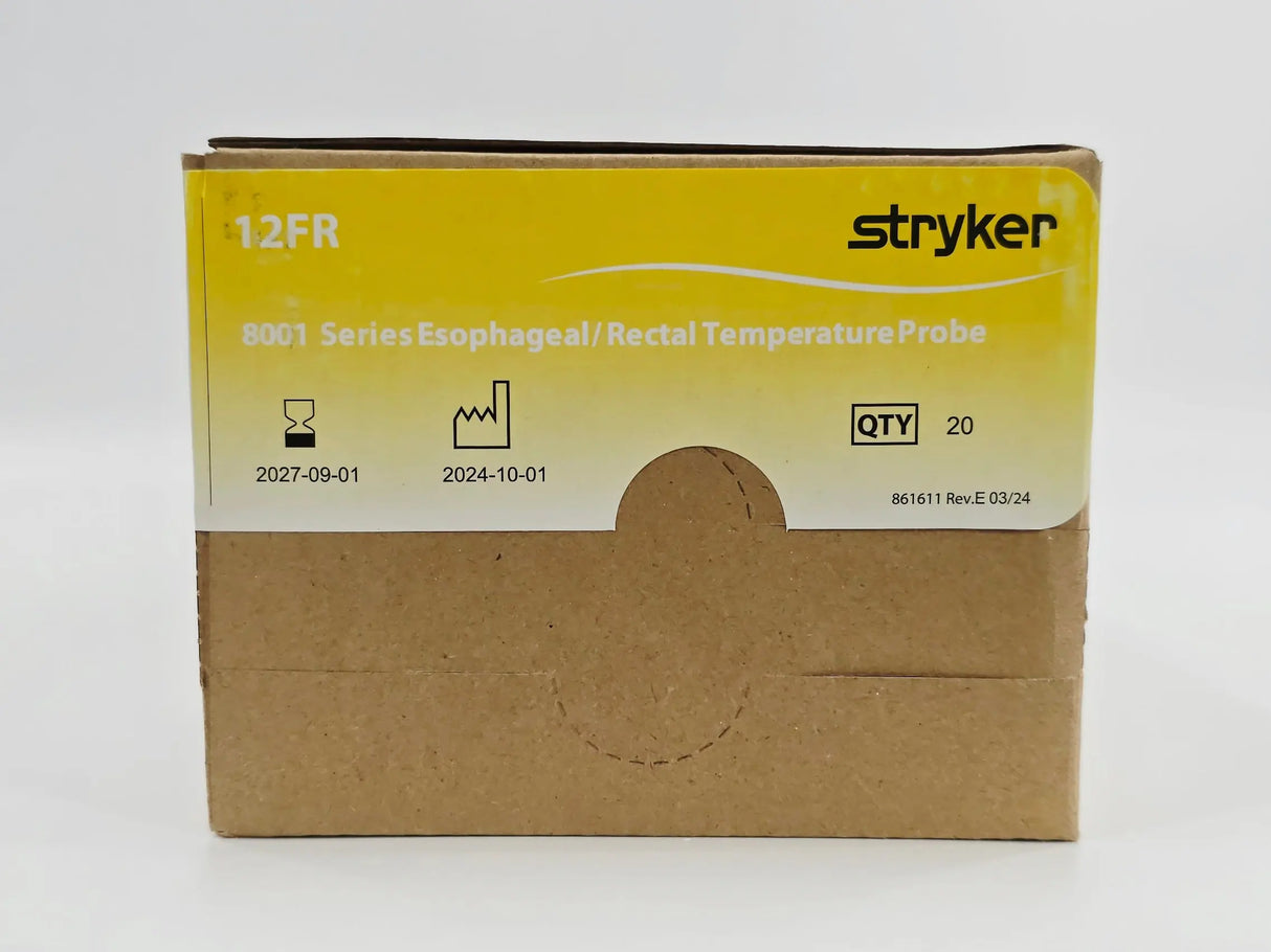 Stryker 8001-063-412 8001 Series Esophageal/Rectal Temperature Probe 12Fr. BX/20 Stryker