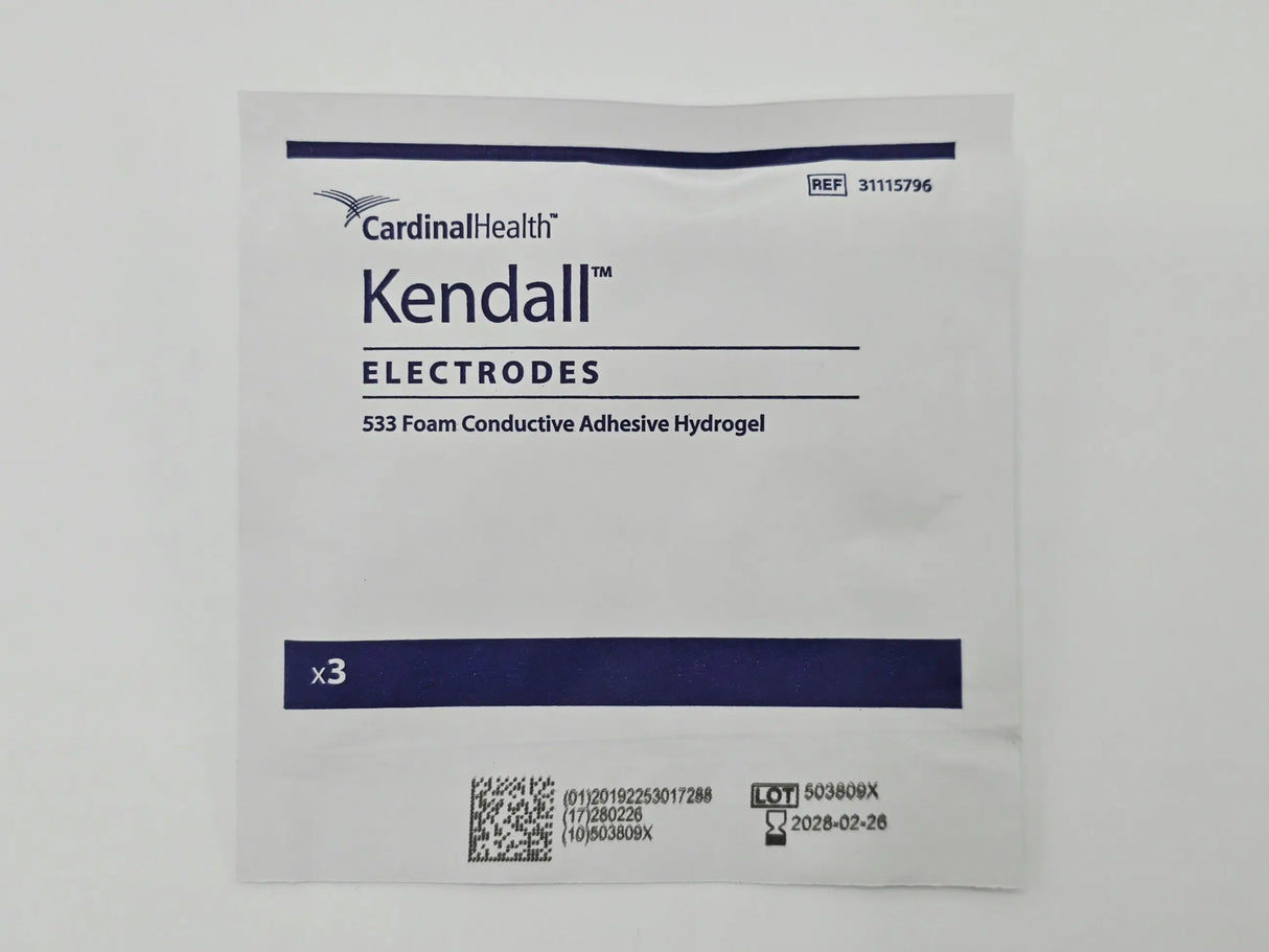 Cardinal Health 31115796 Kendall Electrodes 533 Foam Conductive Adhesive Hydrogel CS/600 (3/PK, 200 PK/CS) Cardinal Health