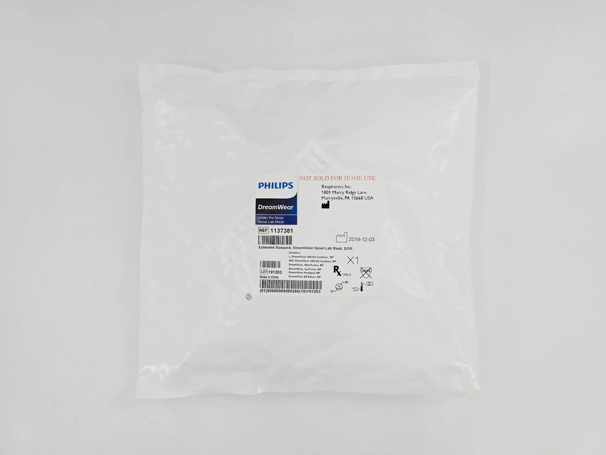 Philips 1137381 Respironics DreamWear Nasal Lab Mask Extended Sizepack Philips
