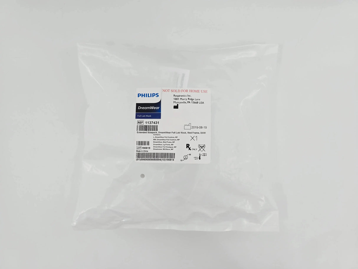 Philips 1137431 Respironics DreamWear Full Lab Mask Extended Sizepack Medium Frame Philips