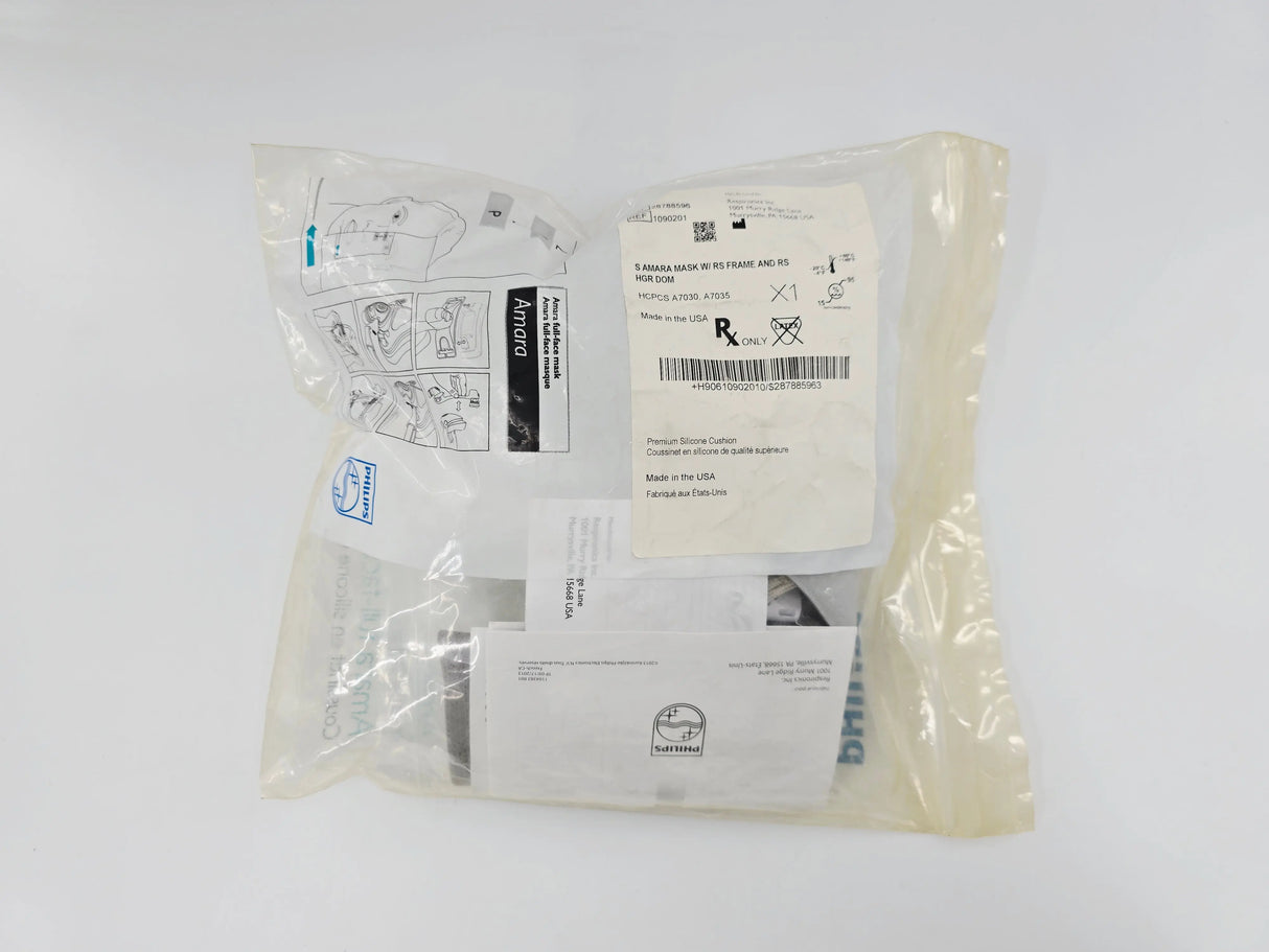 Philips 1090201 Respironics Amara Mask w/ RS Frame & RS Headgear Small Philips