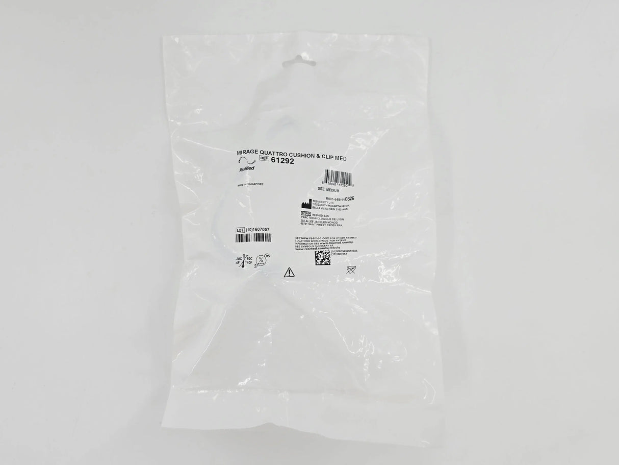 ResMed 61292 Mirage Quattro Replacement Nasal Cushion & Clip Medium ResMed