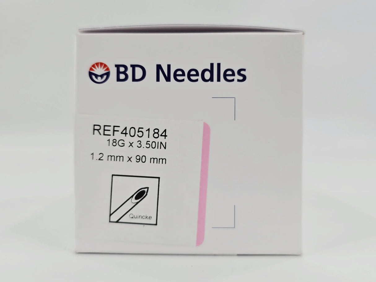 BD 405184 Spinal Needle Quincke Type Point 18G x 3.50" BX/25 BD
