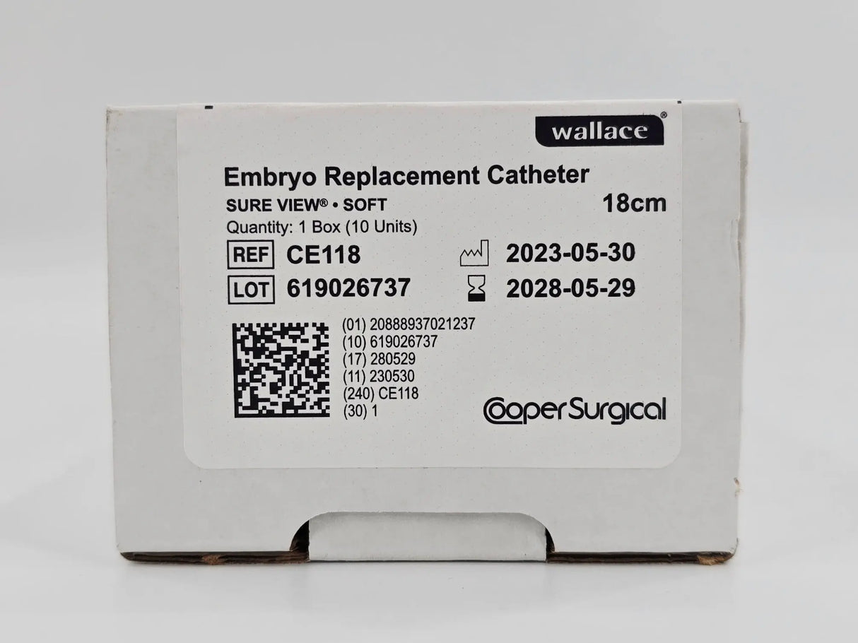 CooperSurgical CE118 Wallace SureView Embryo Replacement Catheter Soft 18cm BX/10 CooperSurgical