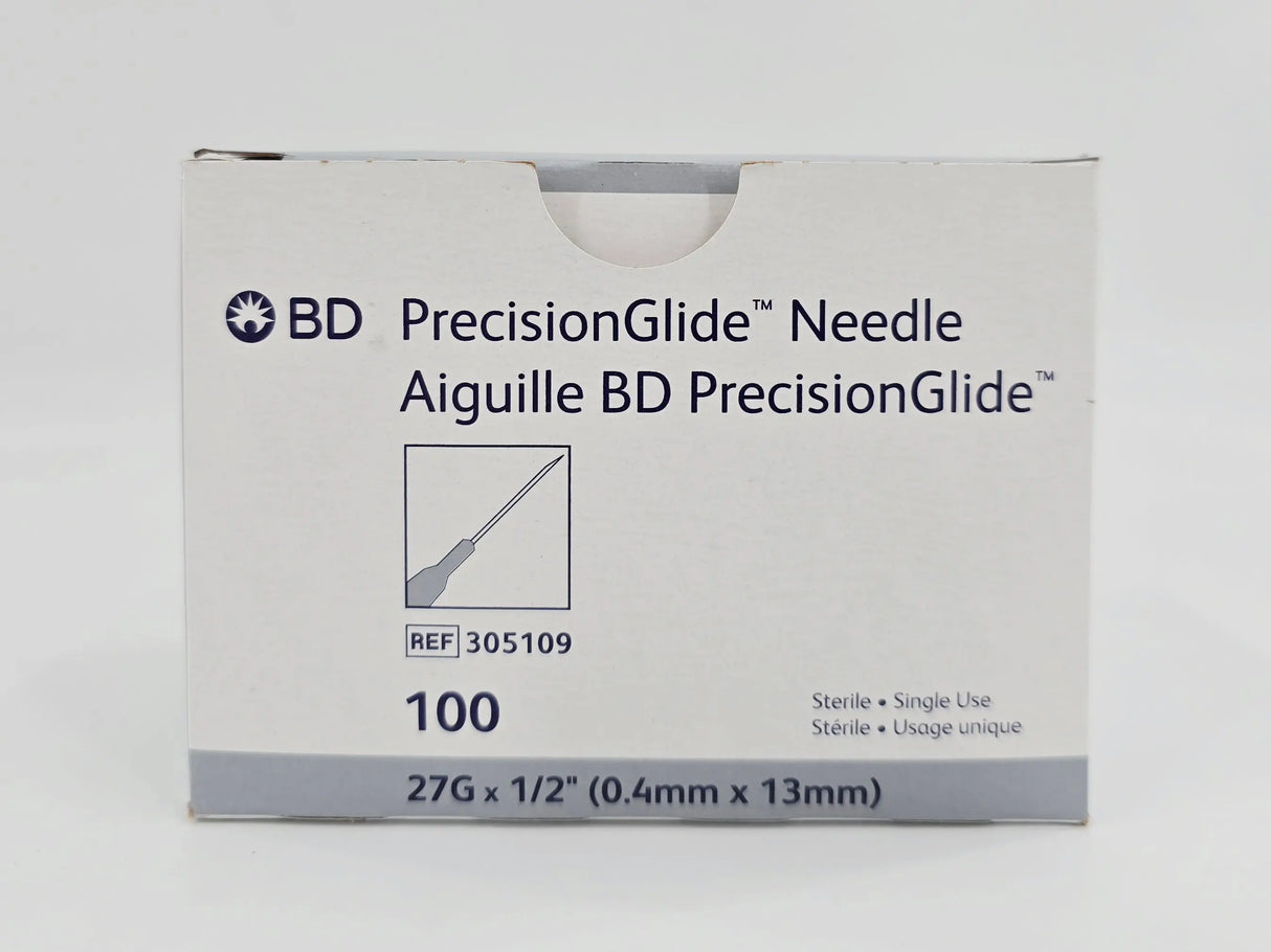 BD 305109 PrecisionGlide Needle 27G x 1/2" BX/100 BD
