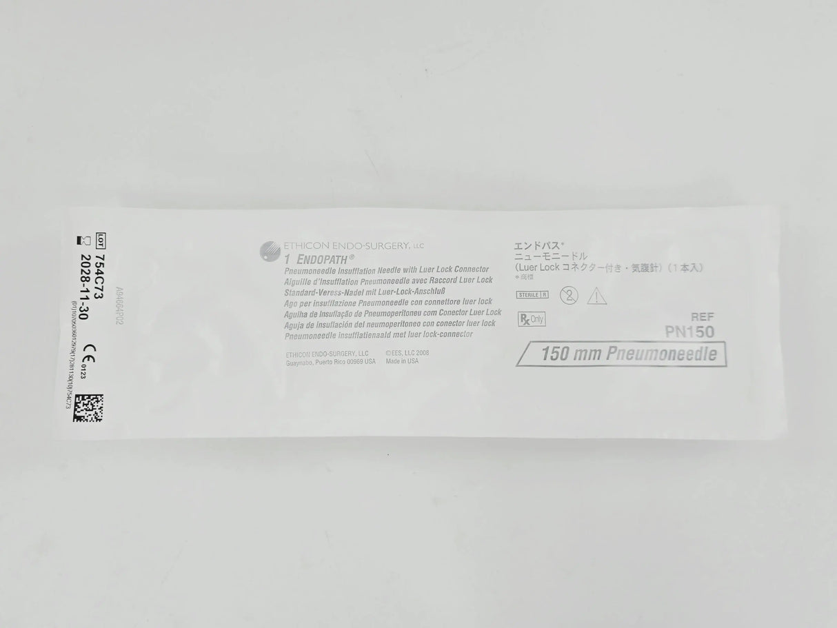 Ethicon PN150 1 Endopath Pneumoneedle Insufflation Needle w/ Luer Lock Connector 150mm Ethicon