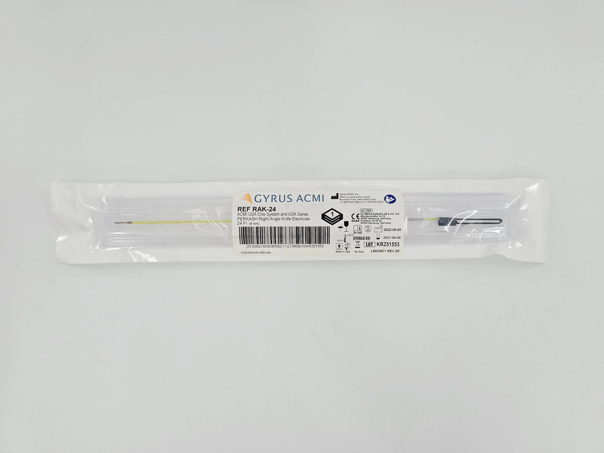Gyrus ACMI RAK-24 PERKASH Right Angle Knife Electrode 24 Fr. Gyrus ACMI