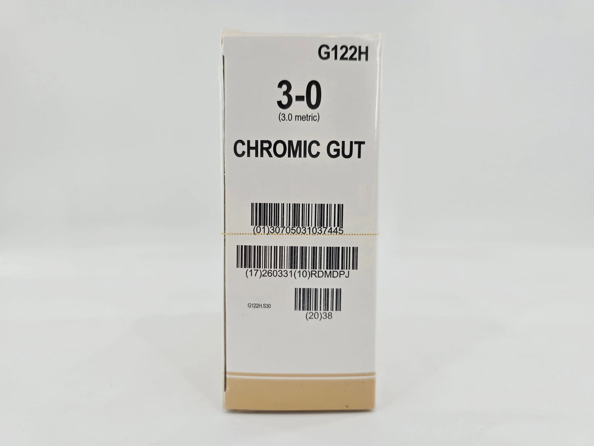 Ethicon G122H CHROMIC GUT 3-0 Naturally BROWN 1X27" SH 26mm BX/36 Ethicon