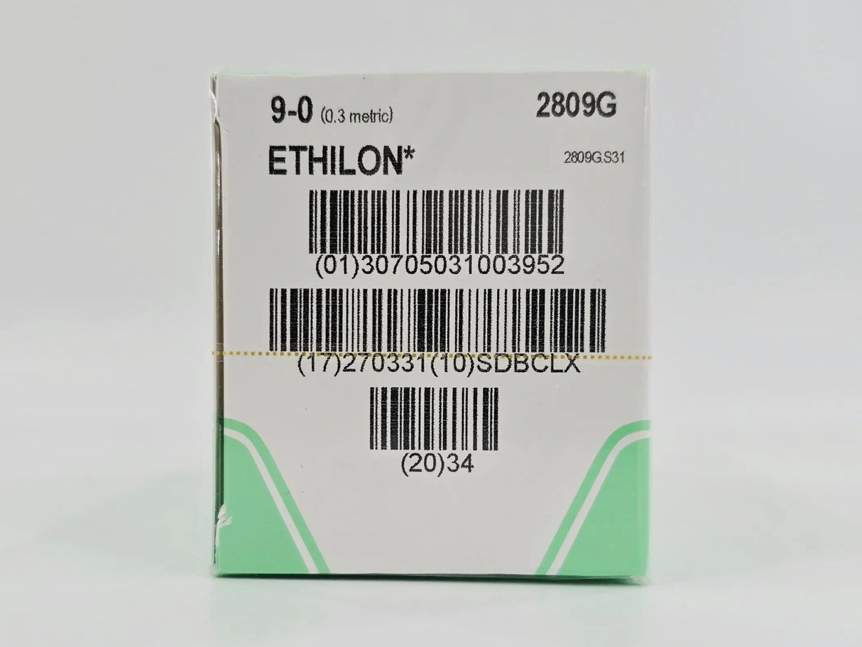 Ethicon 2809G ETHILON 9-0 Black 1X5" BV130-5 6.5mm BX/12 Ethicon