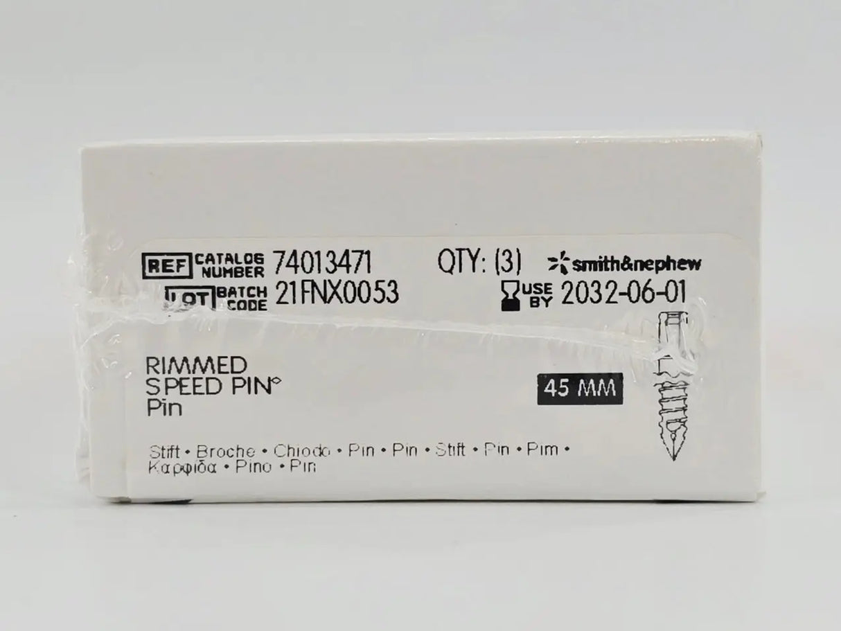 Smith & Nephew 74013471 Rimmed Speed Pin 45mm BX/3 Smith & Nephew, Inc.