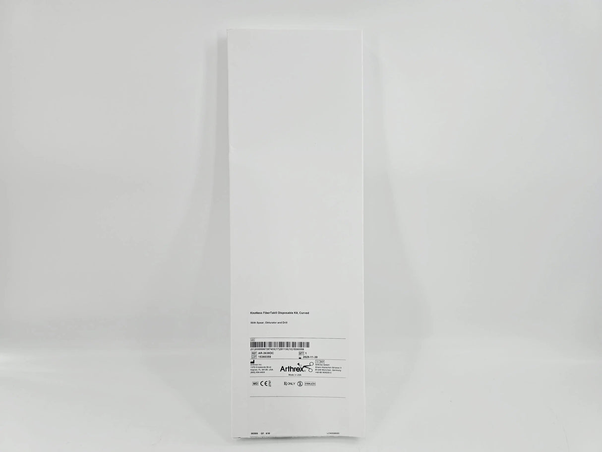 Arthrex AR-3638DC Knotless FiberTak Disposable Kit Curved w/ Spear, Obturator and Drill 1/EA Arthrex