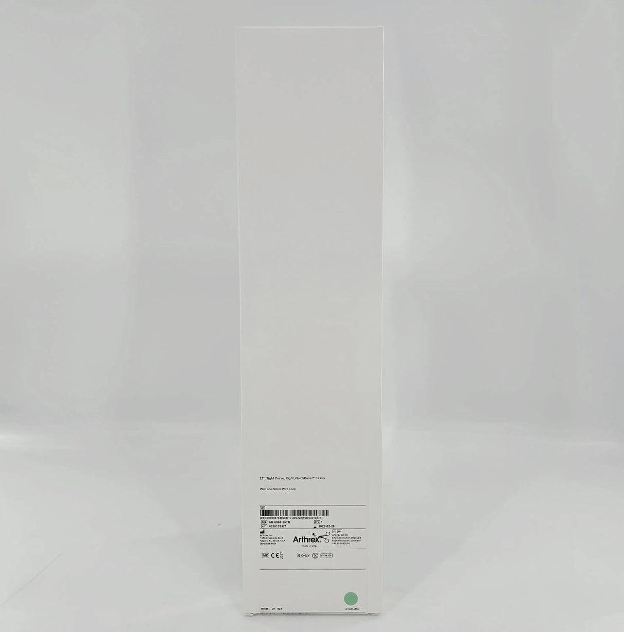 Arthrex AR-6068-25TR 25° Tight Curve Right QuickPass Lasso w/ One Nitinol Wire Loop 1/EA Arthrex