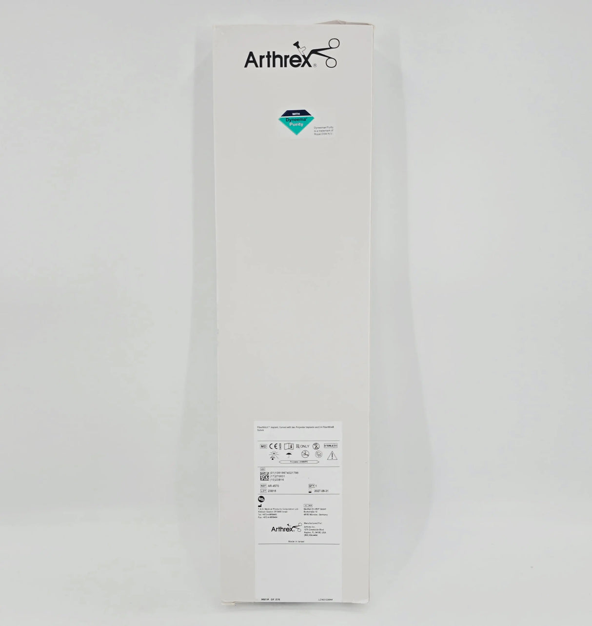 Arthrex AR-4570 FiberStitch Implant Curved w/ Two Polyester Implants & 2-0 FiberWire Suture BX/1 Arthrex