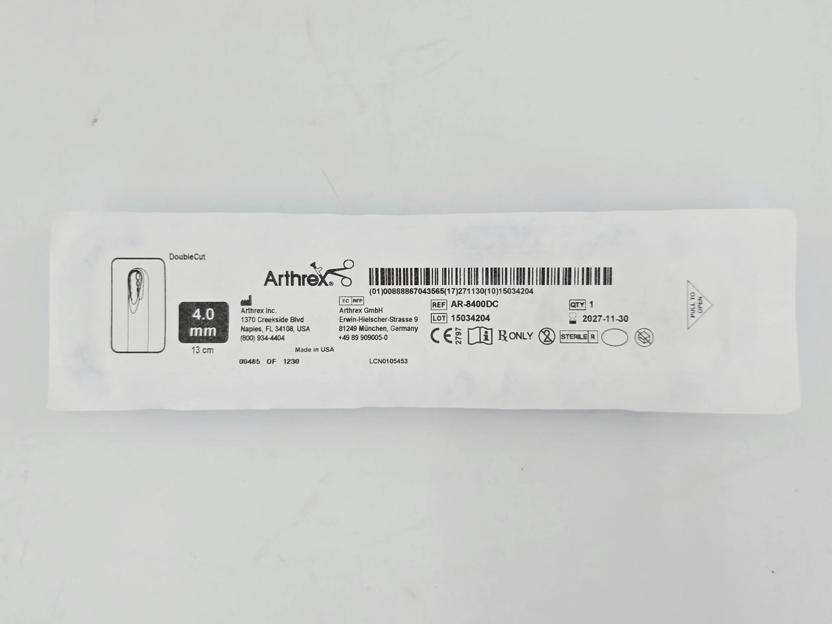 Arthrex AR-8400DC CoolCut DoubleCut 4.0mm x 13cm 1/EA Arthrex