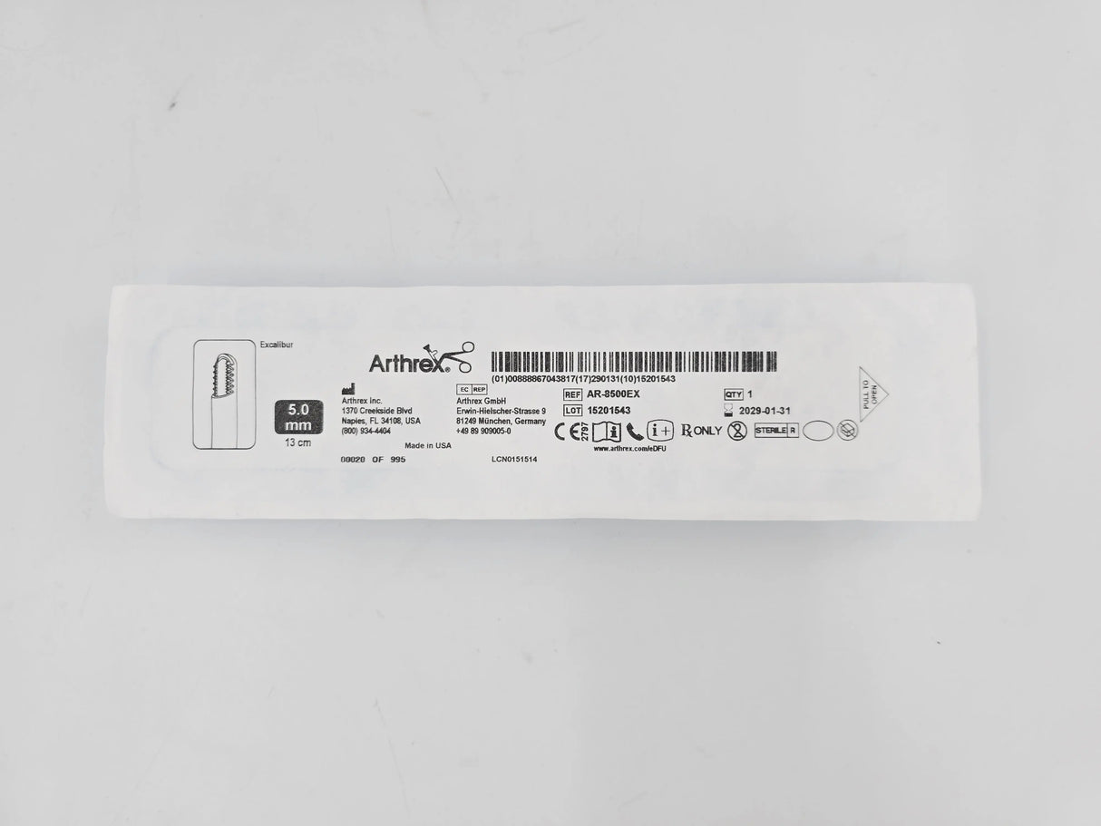 Arthrex AR-8500EX CoolCut Excalibur 5.0mm x 13cm 1/EA Arthrex