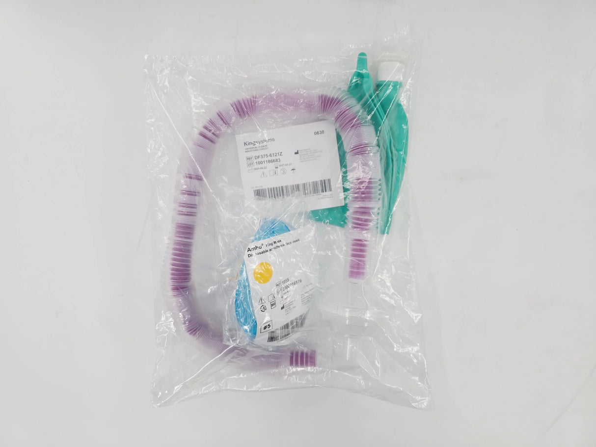 King Systems DF375-6121Z Universal Flex2 Anesthesia Breathing Circuit Coaxial Tube 72" w/ Mask 1/EA King Systems