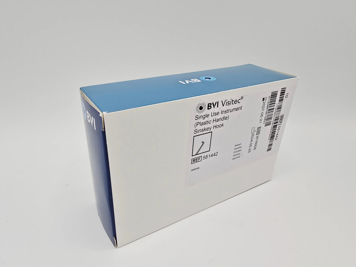 BVI Visitec 581442 Single Use Instrument Sinskey Hook Box/10 BVI