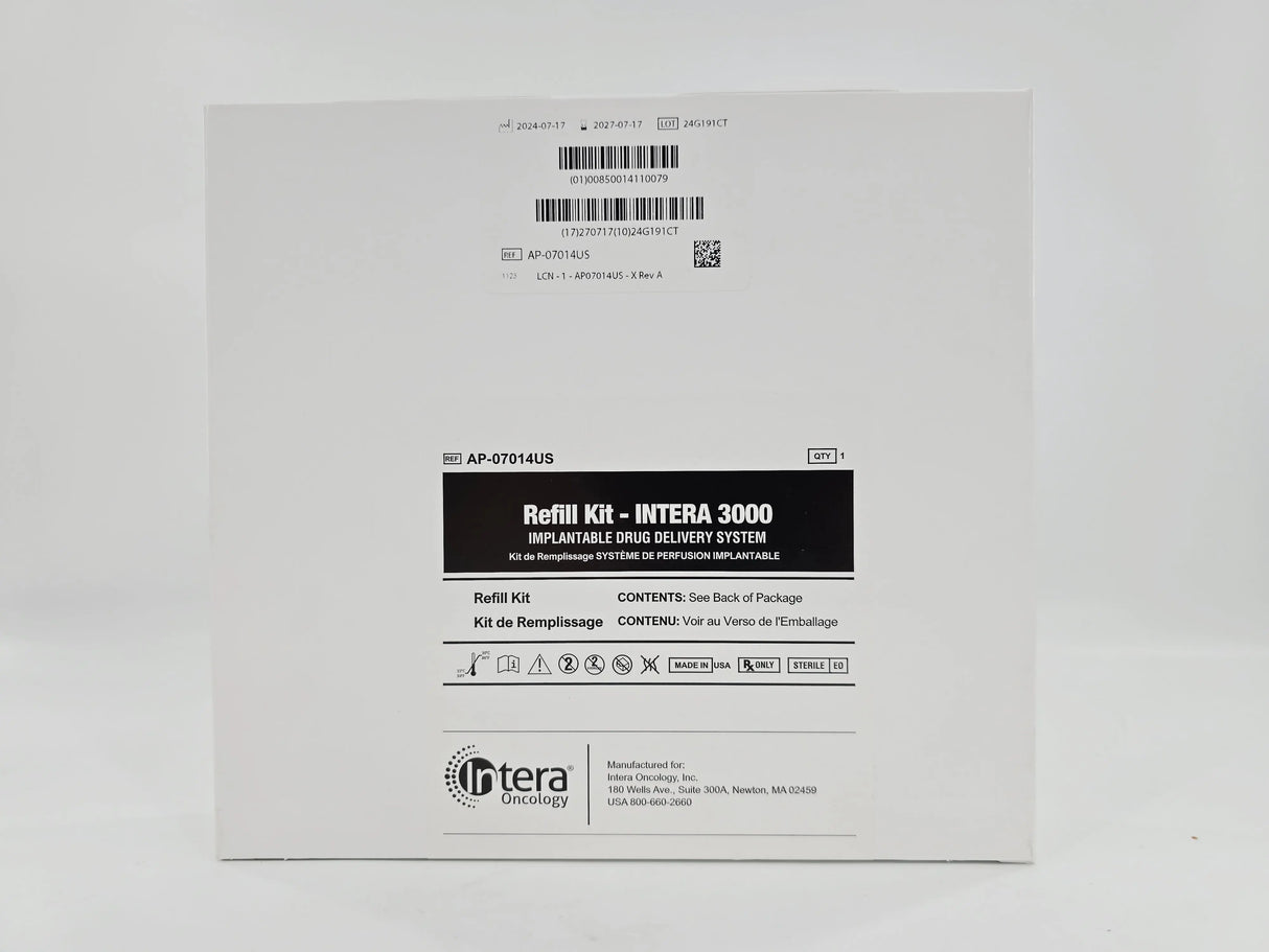 Intera Oncology AP-07014US Refill Kit INTERA 3000 Implantable Drug Delivery System 1/EA Intera Oncology