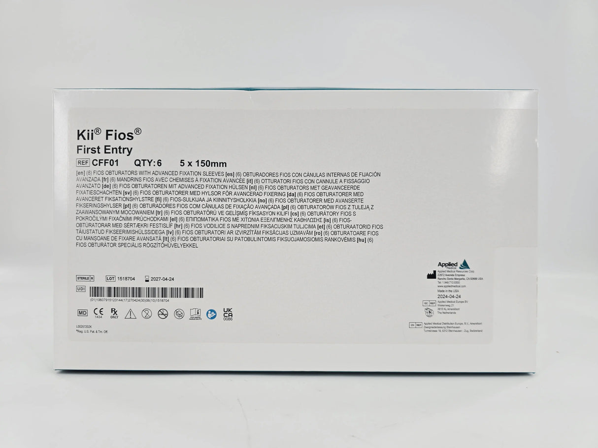 Applied Medical CFF01 Kii Fios First Entry Obturators w/ Advanced Fixation Sleeves 5 x 150mm BX/6 Applied Medical
