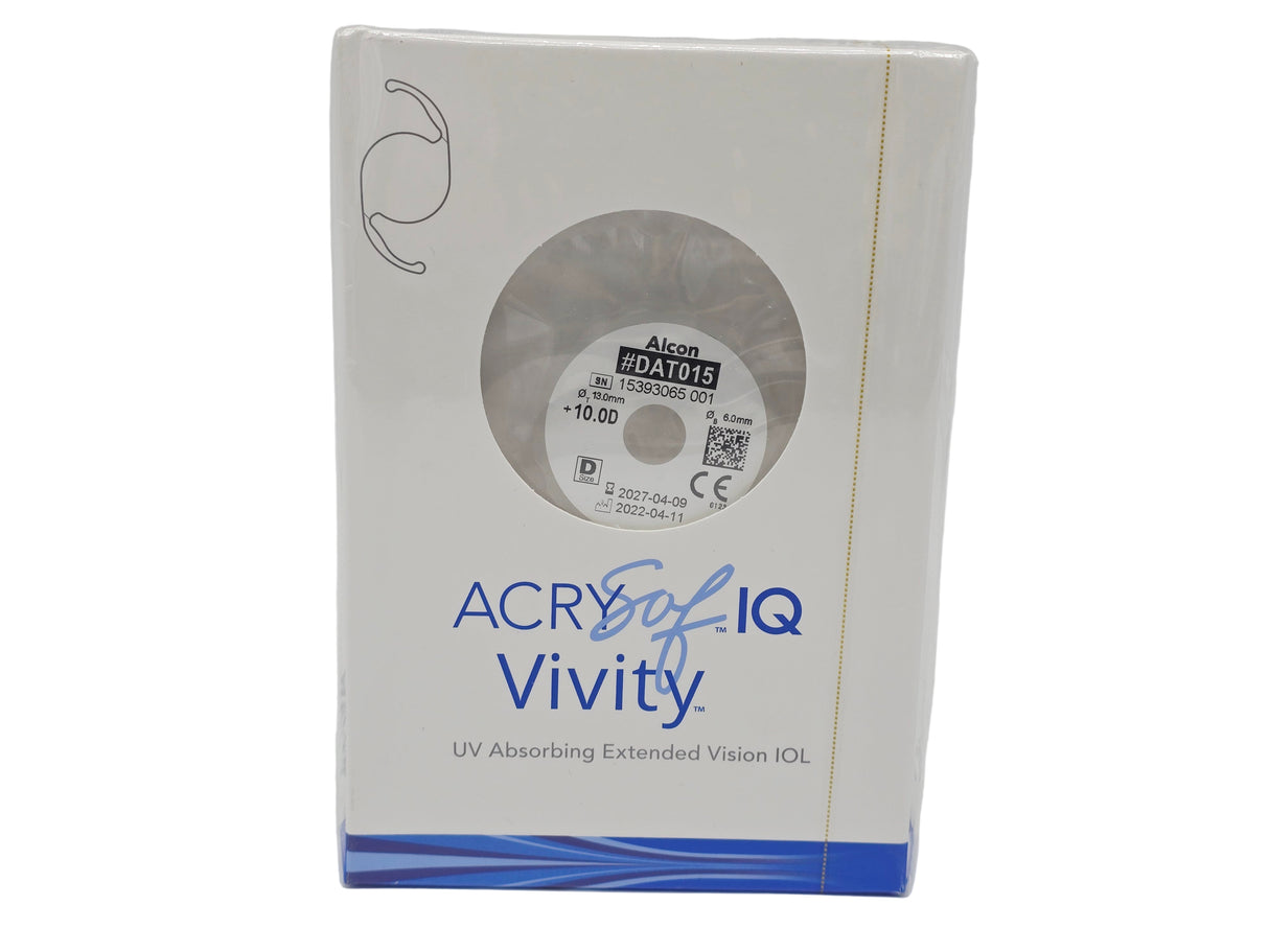 Alcon DAT015.100 Aspheric Foldable Acrylic IOL UV Absorbing Sterile Size D EACH Alcon